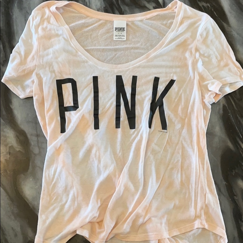 PINK tie dye short sleeve shirt